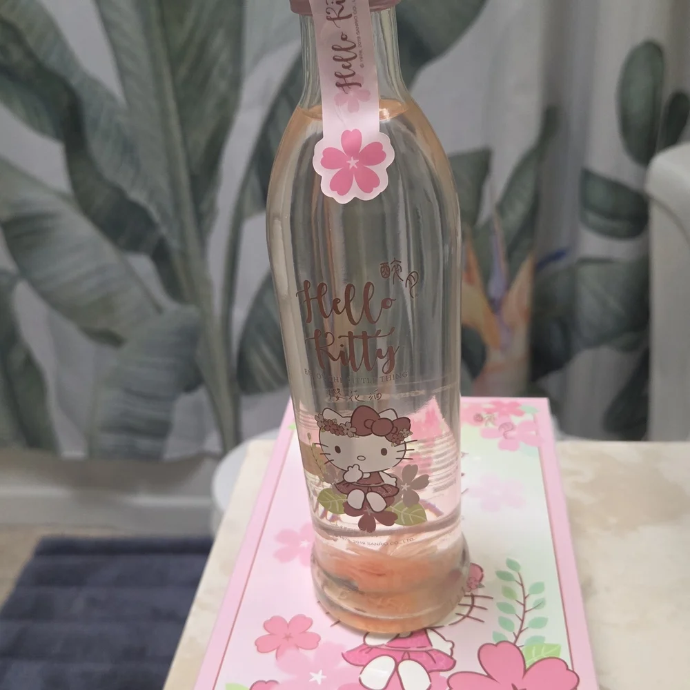 Hello Kitty Pink Party Set - Wine And Wine Glass Set 320ml; 7.5% Alcohol Content